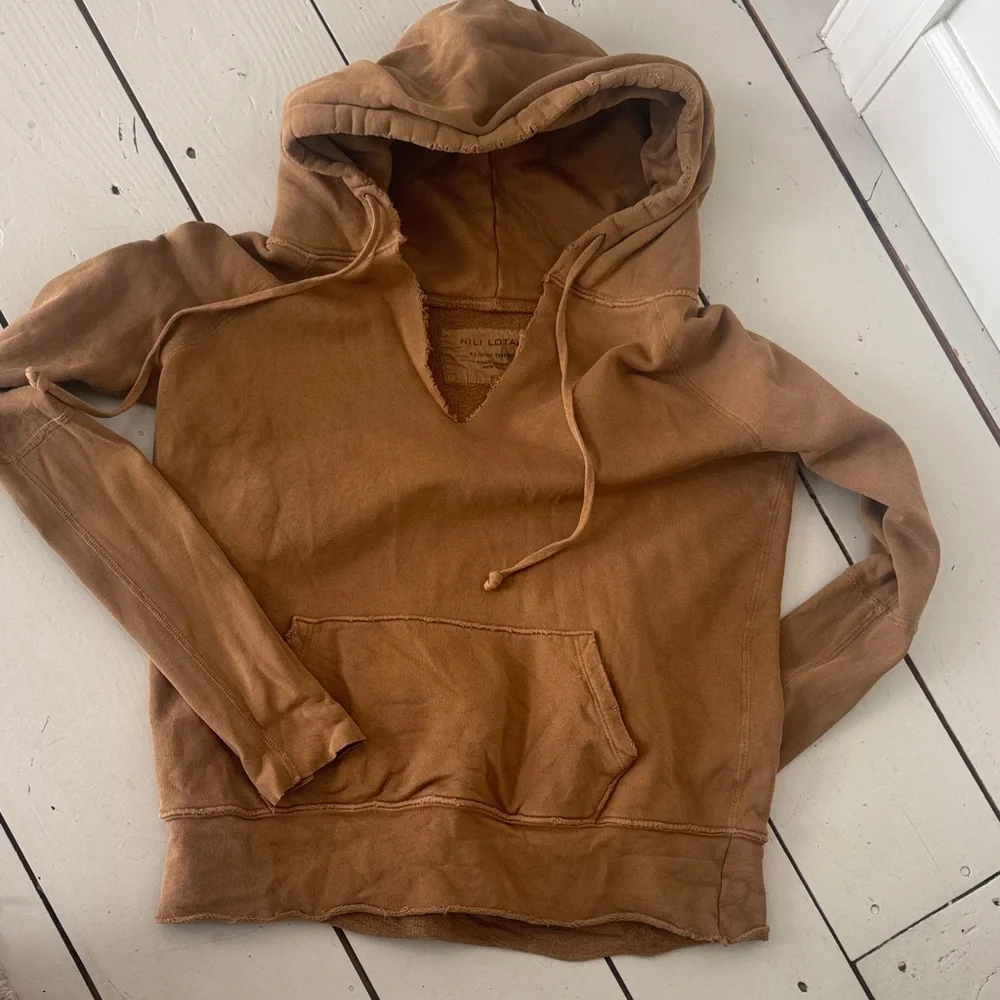 Nili Lotan Mocha Brown Hoodie with Front Pockets XS new - Picture 1 of 8